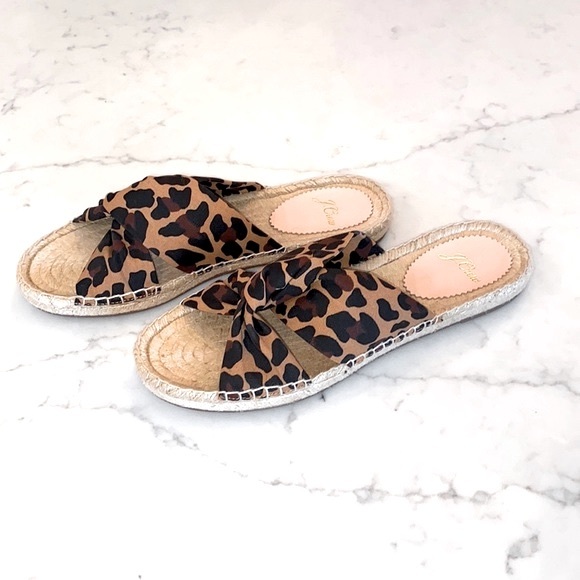 NWOB J.Crew Women’s Leopard Twisted Knot Espadrille Sandals (6) - Picture 4 of 5